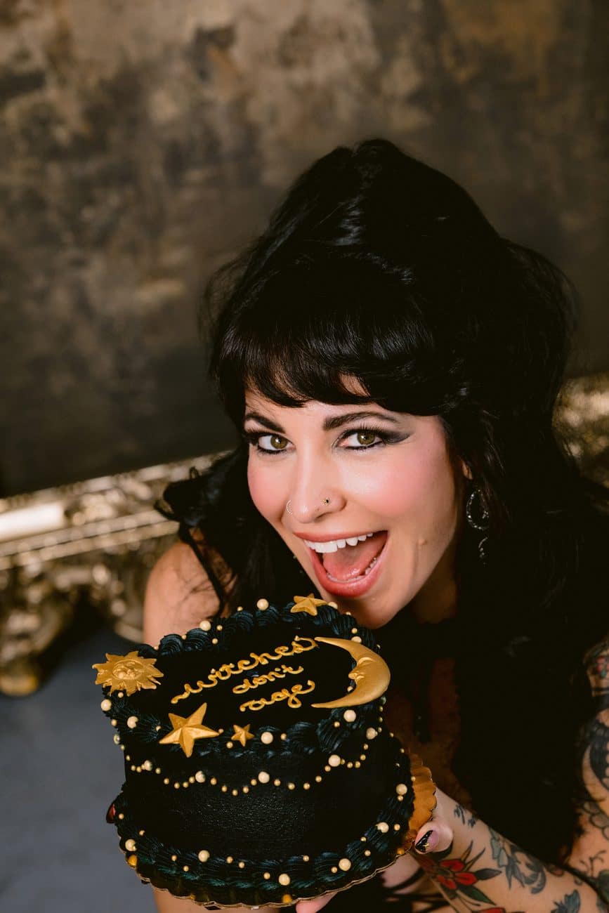 Witches Don't Age, fun, flirty and witchy boudoir session in Philly suburbs