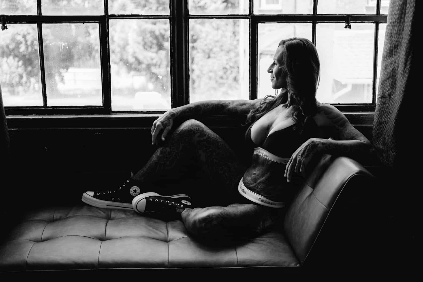 Breakup boudoir session with Stephanie at Allebach Photography after ending a relationship