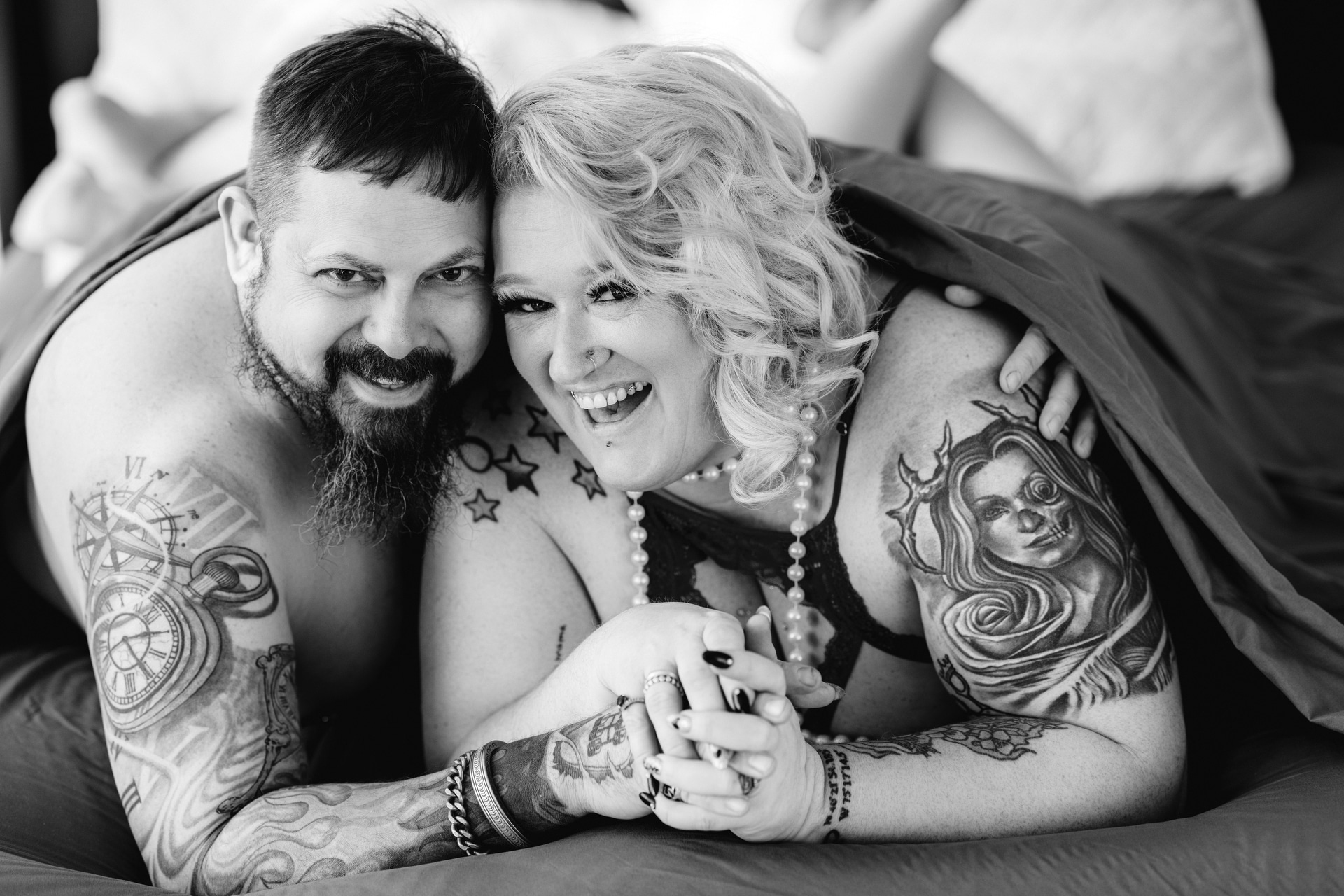 happy couples boudoir